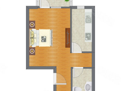 1室0厅 45.75平米