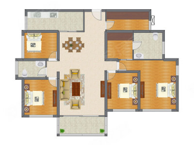 4室2厅 135.00平米