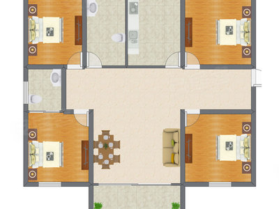 4室2厅 115.82平米