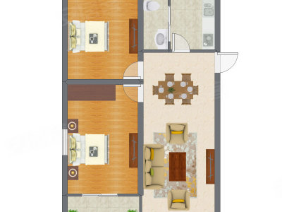 2室1厅 94.70平米