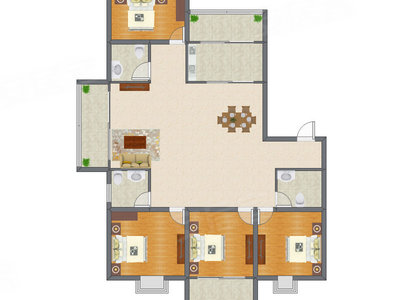 4室2厅 140.16平米