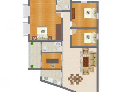 4室2厅 116.65平米