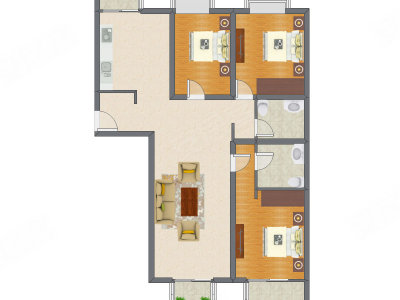 3室2厅 146.60平米