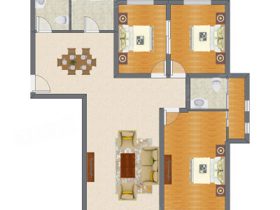 3室2厅 156.79平米
