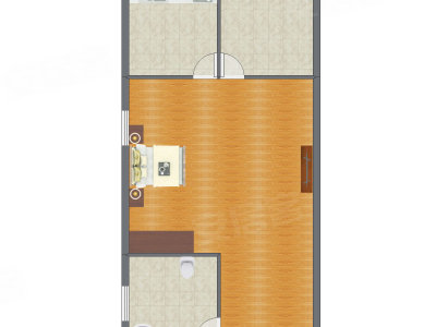 1室0厅 35.00平米