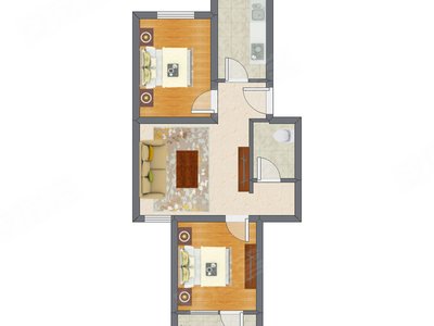 3室1厅 62.00平米