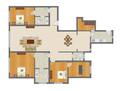 3室2厅 275.31平米