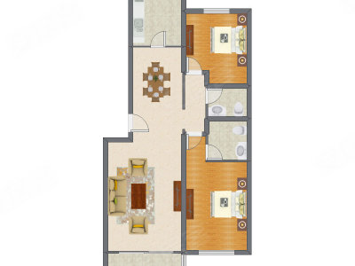 2室2厅 111.60平米