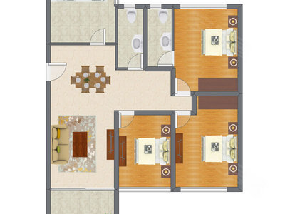 3室2厅 111.31平米