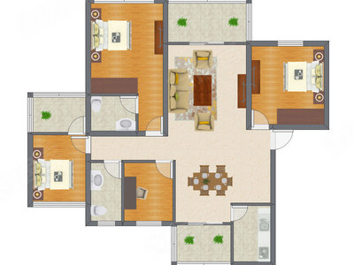 4室2厅 143.16平米