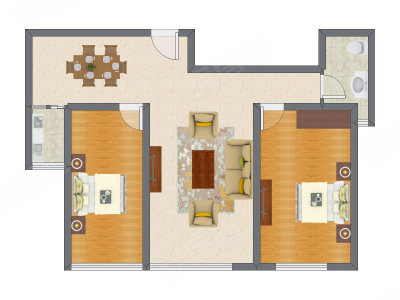 2室2厅 105.65平米