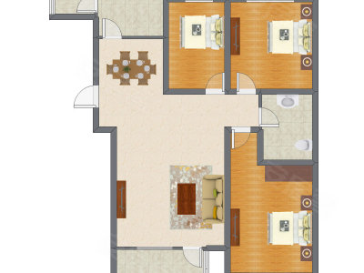 3室2厅 142.00平米