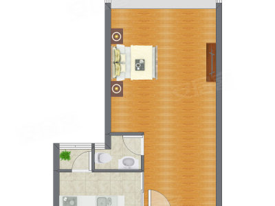 1室0厅 53.14平米