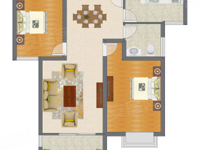 2室2厅 99.72平米