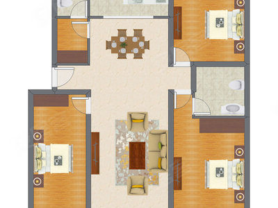3室2厅 135.34平米