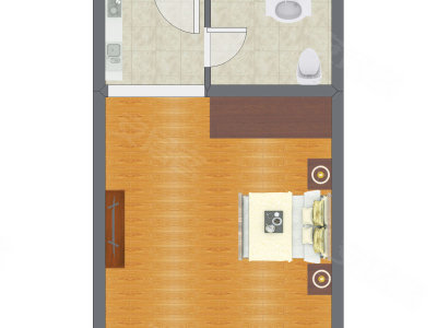 1室0厅 57.20平米户型图