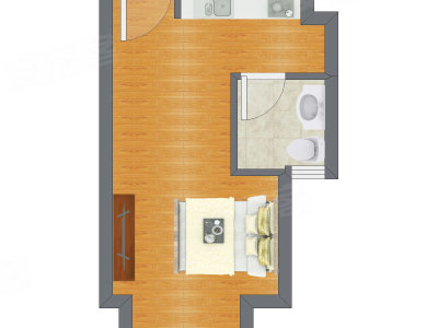 1室1厅 30.17平米