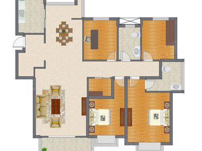 4室2厅 188.22平米