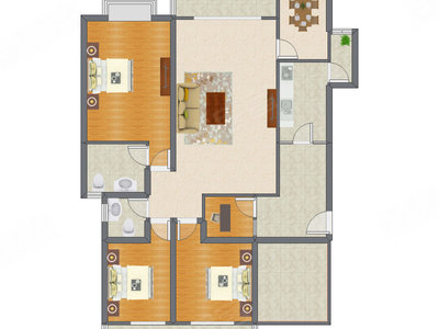 4室2厅 154.12平米