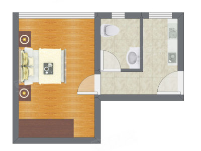 1室0厅 29.87平米户型图