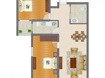2室2厅 99.26平米