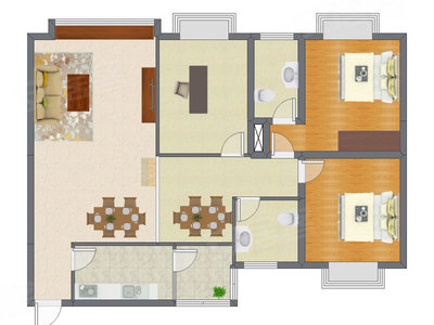 3室3厅 105.67平米