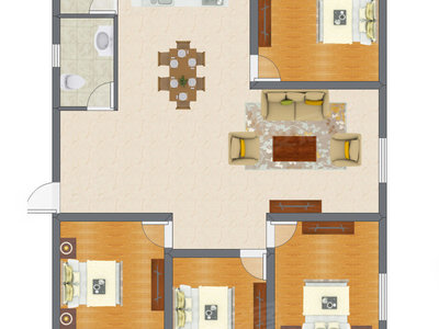 4室2厅 132.47平米