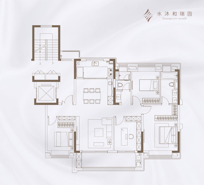 江心洲精裝大平層,一線江景,水沐和瑞園二手房,631萬,4室2廳,2衛,142