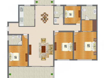 4室2厅 250.50平米
