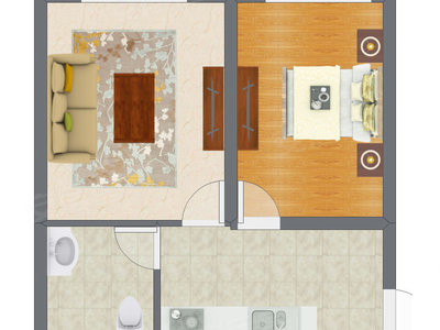 1室1厅 34.78平米