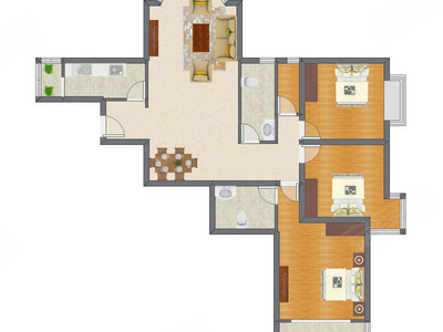 3室1厅 152.79平米