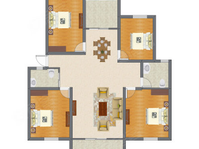 4室1厅 111.63平米