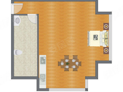 1室0厅 79.15平米户型图