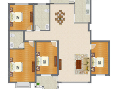 4室2厅 173.40平米