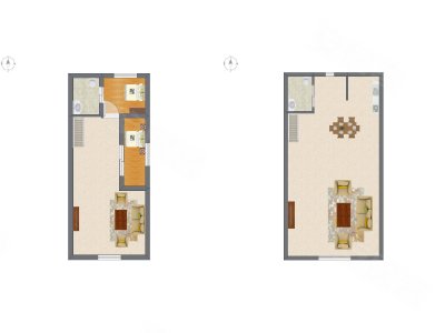2室2厅 32.45平米
