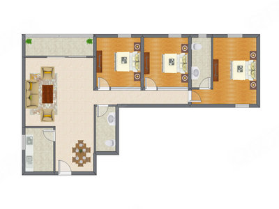 3室2厅 150.69平米