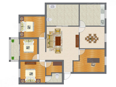 4室2厅 105.56平米
