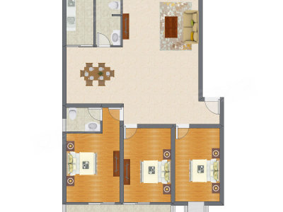 3室2厅 140.14平米