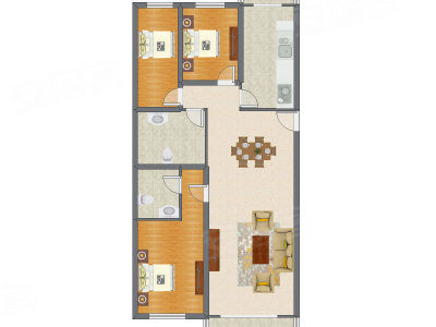 3室1厅 150.11平米