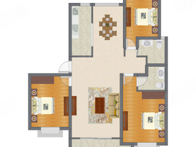 3室2厅 142.22平米
