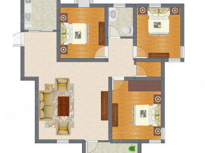 3室1厅 80.85平米