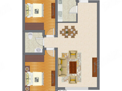 2室2厅 98.89平米