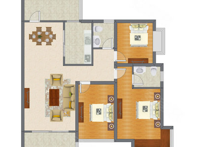 3室2厅 120.51平米