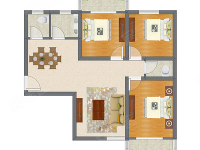 3室2厅 111.44平米
