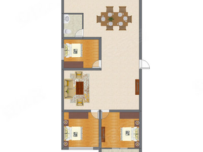 3室2厅 120.31平米