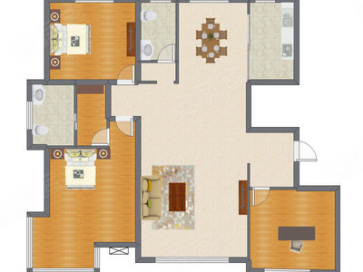 3室2厅 185.82平米