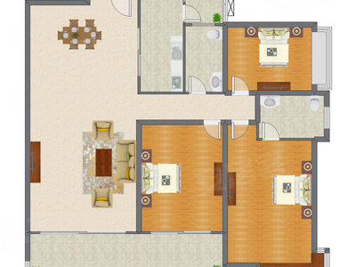 3室2厅 179.00平米