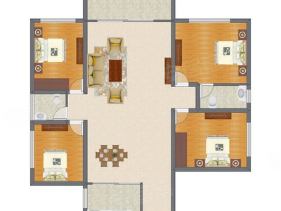 4室2厅 141.00平米