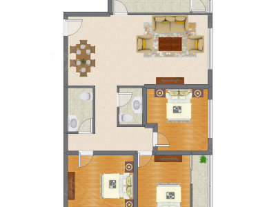 3室2厅 131.82平米