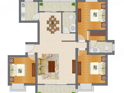 3室2厅 112.00平米